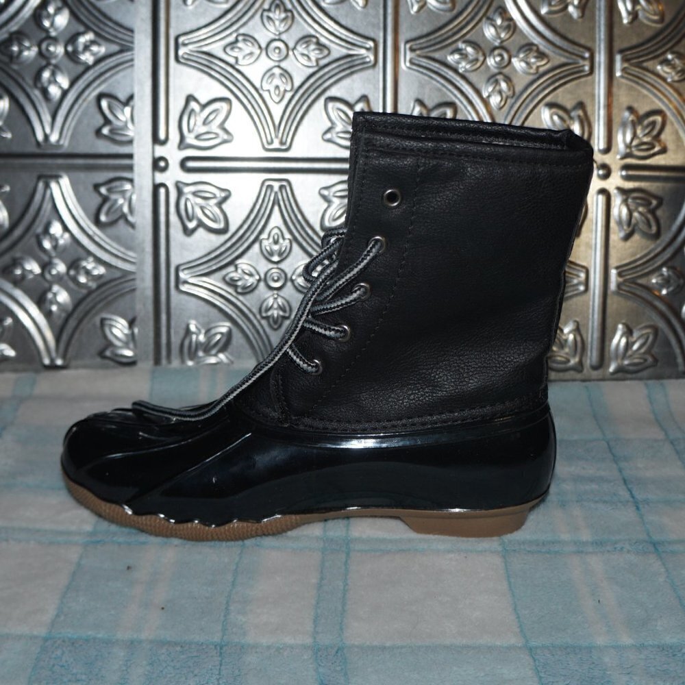 Blue Suedeshoes Size 7 Black Suede Outsole Outdoor Flannel Insole Duck Boots - Picture 4 of 9
